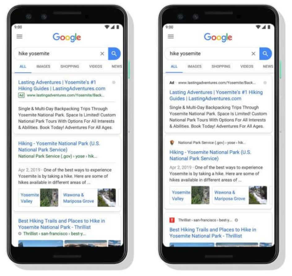 Redesign Google's mobile SERP