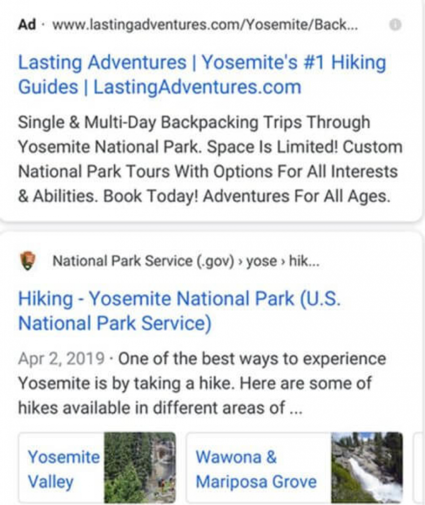 Vergroting Google's nieuwe mobiele SERP
