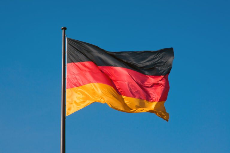 german flag on flagpole